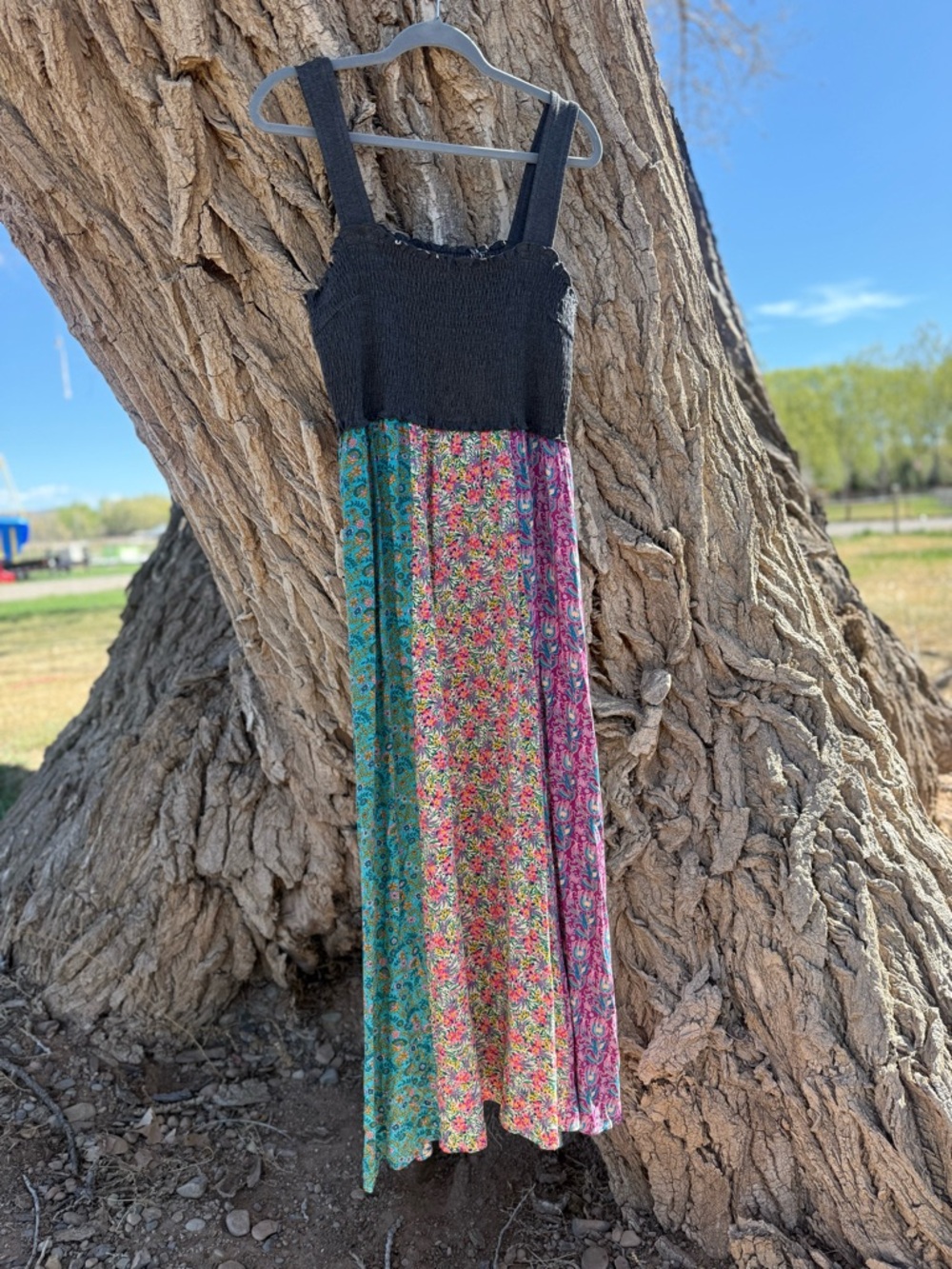 Natural Life Floral Patchwork Maxi Dress